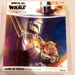 3D Puzzle Star Wars The Mandalorian w/ Grogu 500 pc nib